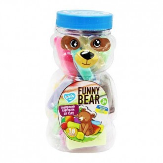 Набор креативного творчества "Funny Bear". Самозастывающий пластилин очень пласт. . фото 2