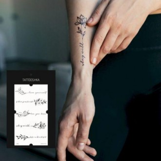 Набор татуировок-перебивок "Tattooshka". Способ применения: вырезать необходимое. . фото 3
