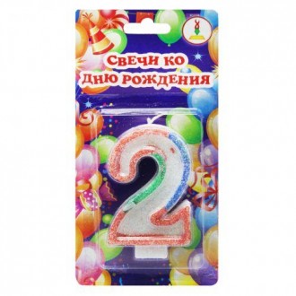 Свічка декоративна "Цифра 2" [tsi168326-ТSІ]. Київ. фото 1
