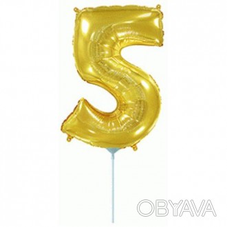 Яскрава кулька з фольги "День народження" зроблена у вигляді цифри. Розмір кульк. . фото 1