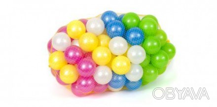 Набір яскравих різнокольорових кульок. У наборі 96 штук. Діаметр кульки 7 см. Ду. . фото 1