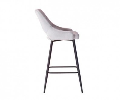 Високий барний стілець, металевий каркас, фарбований чорною епоксидною краскою, . . фото 4