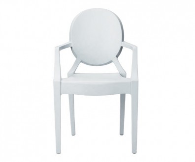 Стілець пластиковий з підлокітниками, дизайнерська модель Louis, розмір стільця:. . фото 3