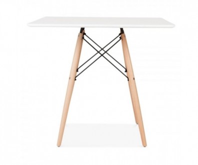 Обідній стіл, стільниця з дерева, квадратна з HPL матеріалу, товщина 25 мм, кром. . фото 2