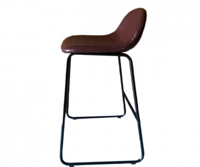 Стілець барний, металева основа з підніжкою, фарбоване, колір чорний, стілець м'. . фото 3
