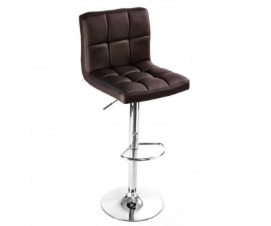 Високий барний стілець, матеріал екошкіра, металева основа з хромом, з підніжкою. . фото 2