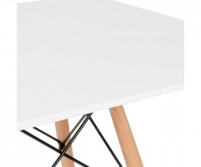 Обідній стіл, стільниця з дерева, квадратна з HPL матеріалу, товщина 25 мм, кром. . фото 3