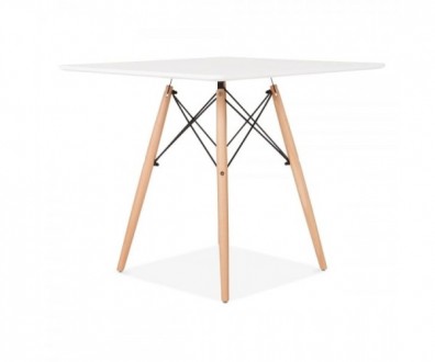 Обідній стіл, стільниця з дерева, квадратна з HPL матеріалу, товщина 25 мм, кром. . фото 4