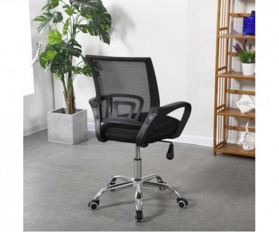 Офісне крісло з чорною сіткою, поліпропіленовий каркас чорного кольору, оббивка . . фото 5