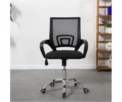 Офісне крісло з чорною сіткою, поліпропіленовий каркас чорного кольору, оббивка . . фото 6
