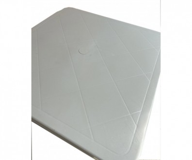 Стіл квадратний пластиковий складний виготовлений з поліпропілену білого кольору. . фото 4