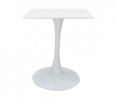 Стіл обідній квадратний, стільниця з матеріалу HPL, колір білий, розмір 60*60 см. . фото 2