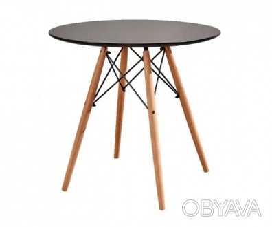 Обідній стіл круглий, стільниця з матеріалу ламінований МДФ, товщина стільниці 1. . фото 1