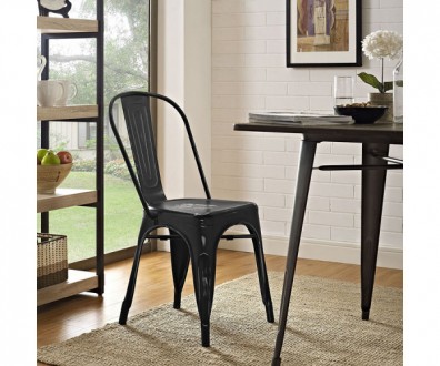 Стілець металевий, фарбований колір чорний, зручна висока спинка, стілець ставит. . фото 4