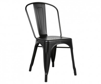 Стілець металевий, фарбований колір чорний, зручна висока спинка, стілець ставит. . фото 5