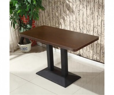 Барний стіл, основа металева чорного кольору, стільниця колір натуральний горіх . . фото 5