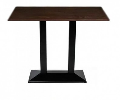 Барний стіл, основа металева чорного кольору, стільниця колір натуральний горіх . . фото 2