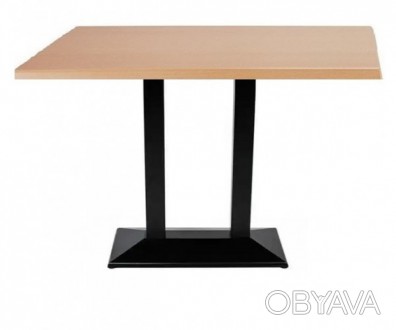 Барний стіл, основа металева чорного кольору, стільниця колір бук прямокутна 120. . фото 1