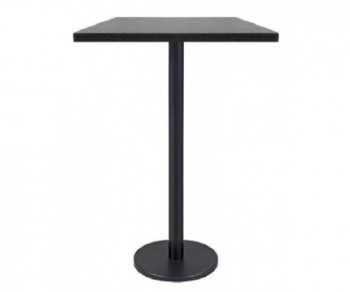 Квадратний стіл, стільниця з матеріалу верзаліт, товщина 25 мм, колір чорний мар. . фото 4
