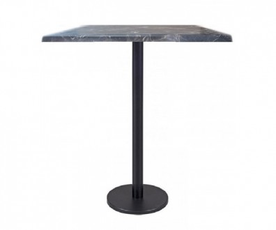Квадратний стіл, стільниця з матеріалу верзаліт, товщина 25 мм, колір чорний мар. . фото 2