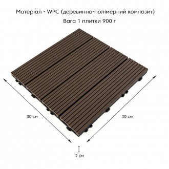 Деревинно-полімерна композитна плитка - інноваційний матеріал, що об'єднує ПВХ, . . фото 5