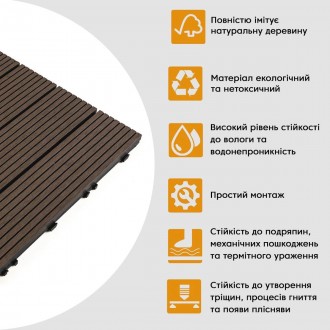 Деревинно-полімерна композитна плитка - інноваційний матеріал, що об'єднує ПВХ, . . фото 6