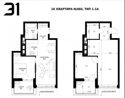Видова квартира на 10му поверсі ЖК “31” від Ковальської.

Площа: 4. Новая Дарница. фото 11
