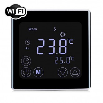 Терморегулятор EcoTerm BSN Black Wi-Fi. Кропивницкий. фото 1 Терморегулятор EcoTerm BSN Black Wi-Fi. Кропивницкий. фото 1