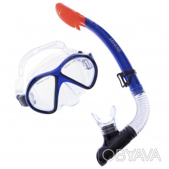 
Набор для плавания маска с трубкойЦветЧерный-синийМатериал термостекло, PVC, пл. . фото 1