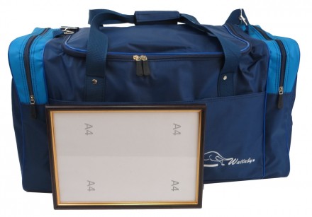
Вместительная дорожная сумка 60лWallaby430-5 синяя с голубым Дорожная сумкавыпо. . фото 7