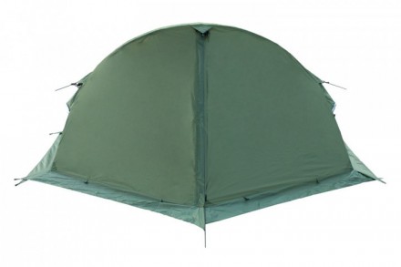 
Двухместная палаткаTramp Sarma 2 (V2) зеленая с двойным перекрестом дуг Благода. . фото 9