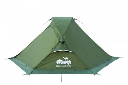 
Двухместная палаткаTramp Sarma 2 (V2) зеленая с двойным перекрестом дуг Благода. . фото 10