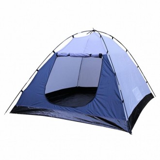
Двухслойная палатка для двух человек имеет куполообразную форму, вентиляционное. . фото 3