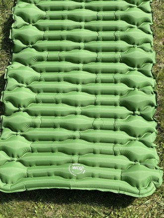 
Большой надувной каремат походный, туристический WCG для кемпинга (зеленый) Иде. . фото 4