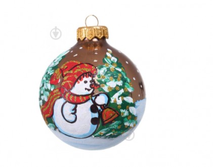 Куля новорічна зимова казка ручної роботи скляна d 80 мм різнобарвний 000045047
. . фото 7
