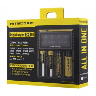 Зарядное устройство на 4 отсека Nitecore D4 для всех типов аккумуляторных батаре. . фото 5