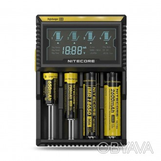 Зарядное устройство на 4 отсека Nitecore D4 для всех типов аккумуляторных батаре. . фото 1