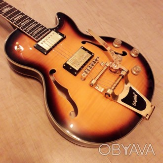 Электрогитара Gibson Les Paul Custom Shop Burn Bigsby China. С логотипом Gibson.. . фото 1