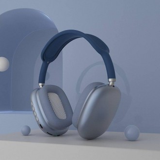 Беспроводные наушники синие AirPods Max P9 с Bluetooth гарнитура на кнопочном уп. . фото 2