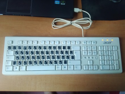 Продам белую клавиатуру для ПК фирмы Acer. Отличное качество, USB. В подарок к н. . фото 2