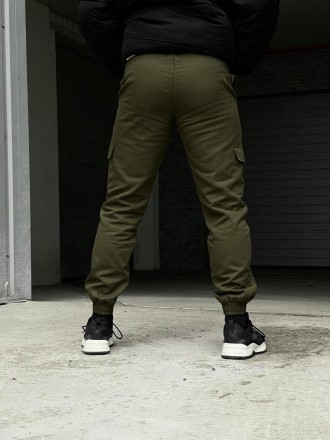 Чоловічі теплі брюки карго штани на флісі з кишенями хакі
- утеплені флісом; 
- . . фото 5