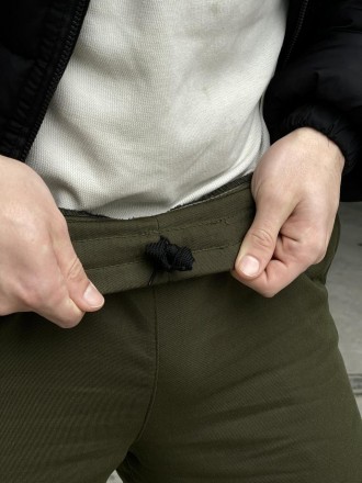 Чоловічі теплі брюки карго штани на флісі з кишенями хакі
- утеплені флісом; 
- . . фото 9