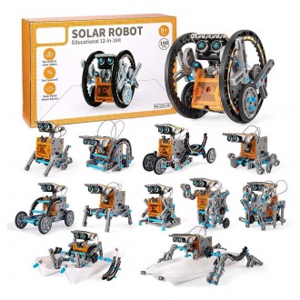 Комплект солнечных роботов, игрушечный робот на солнечных батареях, 12 в 1, набо. . фото 3