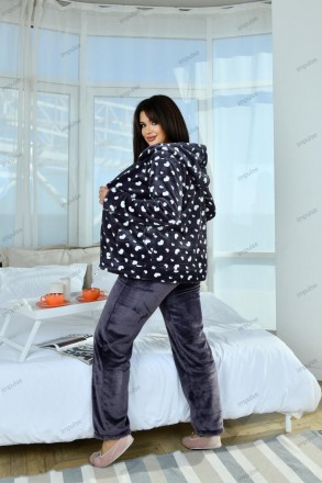 Купить Женскую махровую пижаму-Турция
 Женская махровая пижама - Домашний махров. . фото 6