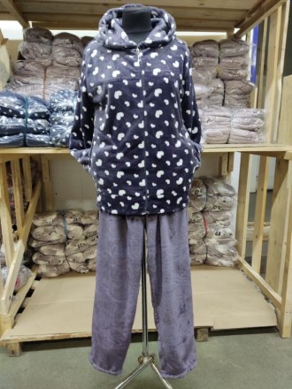 Купить Женскую махровую пижаму-Турция
 Женская махровая пижама - Домашний махров. . фото 4