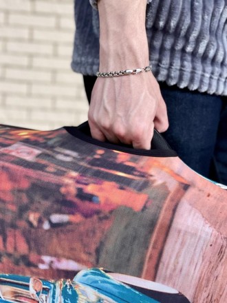 Чехол для чемодана дайвинг с принтом Автомобиль Жук
- материал: дайвинг с цветны. . фото 4