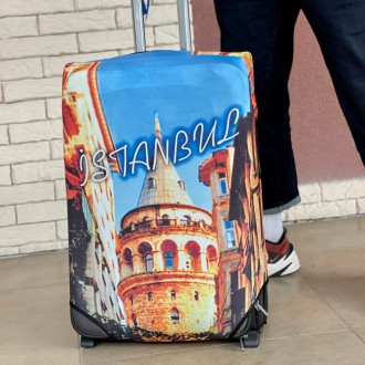 Чохол для валізи дайвінг із принтом Стамбул Турція
- Матеріал: дайвінг із кольор. . фото 2