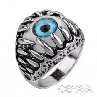 Мужское женское кольцо глаз в паще размер 18-20
Бижутерний сплав. Белый глаз, го. . фото 1