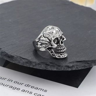 Мужское женское кольцо бижутерия череп хром размер 18-22 мм.
Материал: сталь, хр. . фото 7