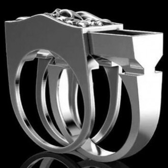 Мужское женское кольцо потайным карманом череп хром размер 17-23 мм
Материал: ст. . фото 6